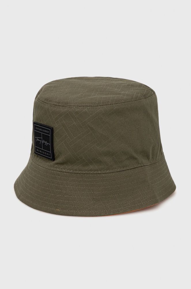Бавовняний капелюх Tommy Hilfiger колір зелений з бавовни (2425965)