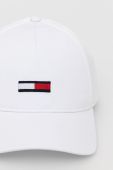 Кепка Tommy Jeans колір білий з аплікацією
