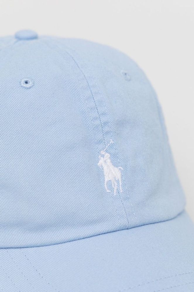 Бавовняна кепка Polo Ralph Lauren з аплікацією колір блакитний фото 2