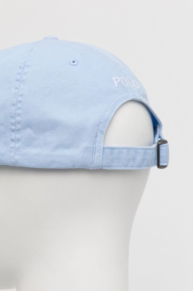 Бавовняна кепка Polo Ralph Lauren з аплікацією колір блакитний фото 4