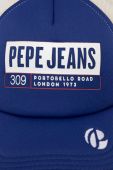 Кепка Pepe Jeans Telmo колір синій з принтом