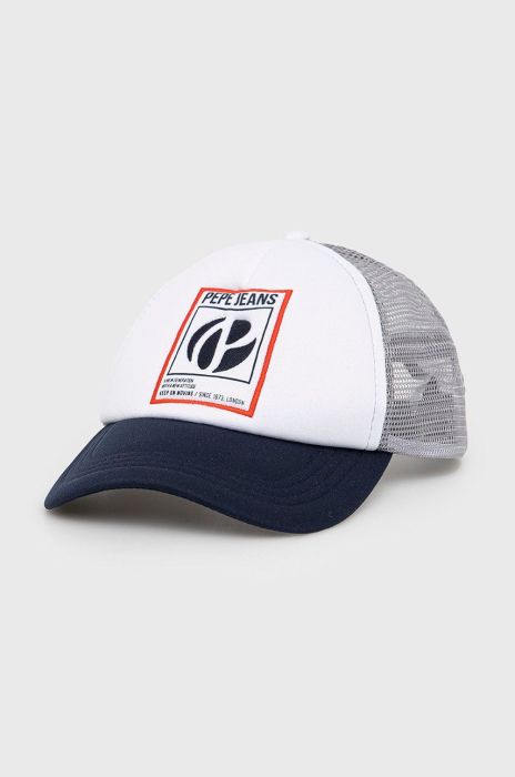 Кепка Pepe Jeans Terry колір синій з аплікацією