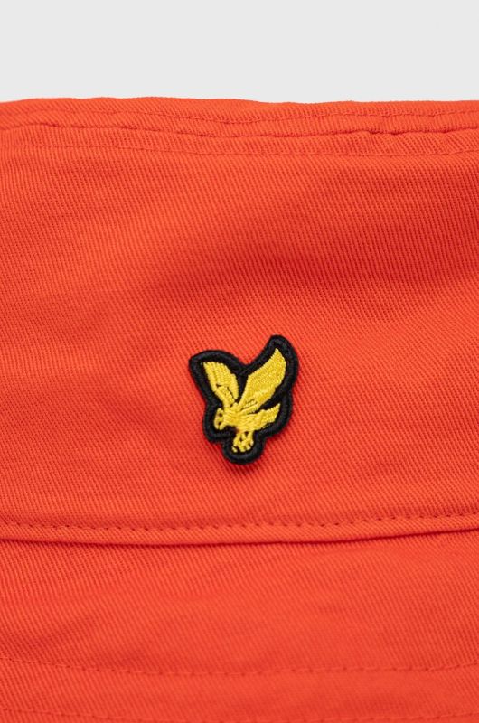 Бавовняний капелюх Lyle & Scott колір червоний з бавовни