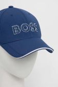 Кепка BOSS BOSS ATHLEISURE колір фіолетовий з аплікацією