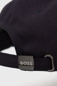 Бавовняна кепка BOSS Boss Athleisure колір синій однотонна