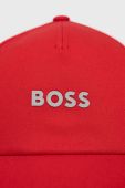 Бавовняна кепка BOSS Boss Casual колір червоний з аплікацією (2139327)