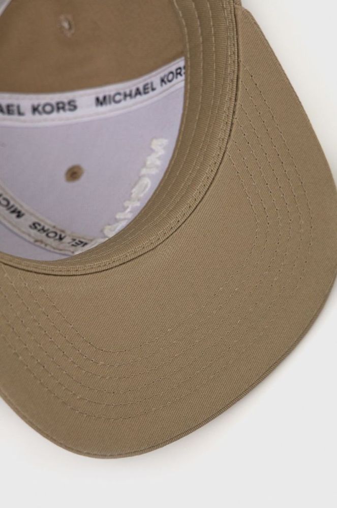 Кепка Michael Kors колір бежевий з аплікацією фото 4