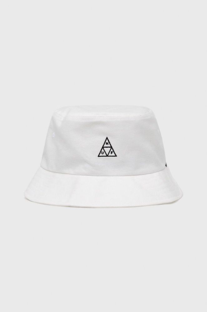 Бавовняний капелюх HUF колір білий з бавовни