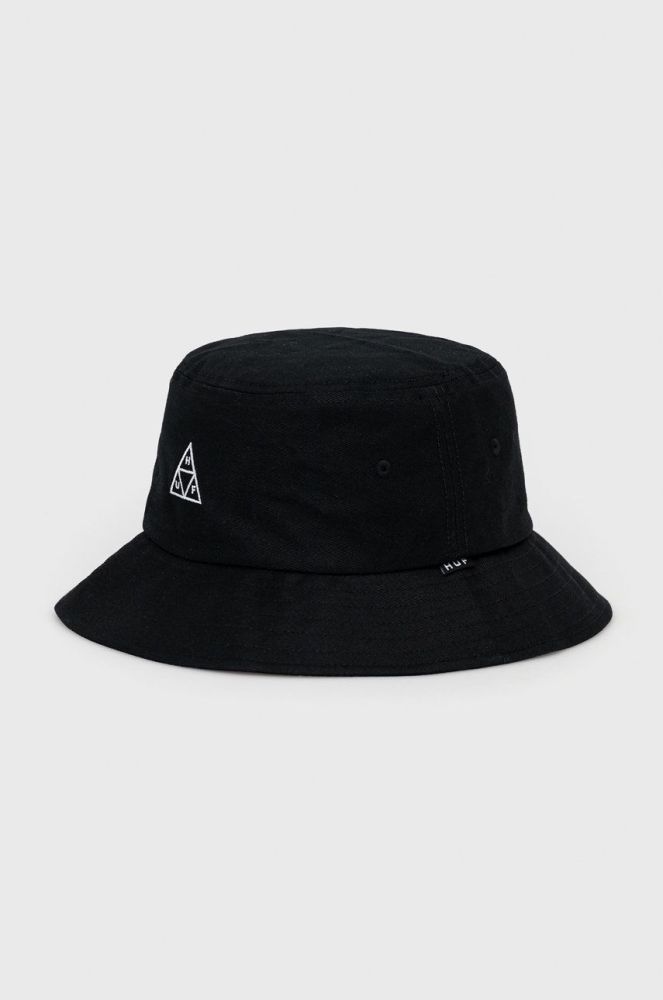 Бавовняний капелюх HUF колір чорний з бавовни