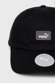 Бавовняна кепка Puma 2366901 колір чорний з аплікацією 02366901-01