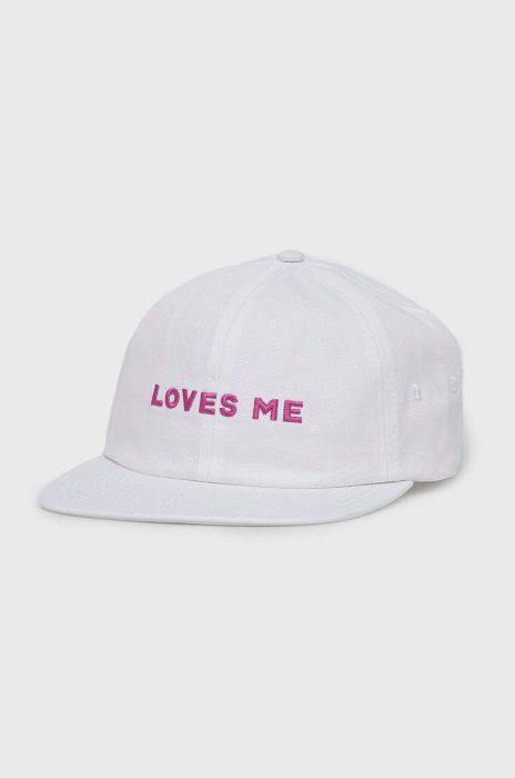 Бавовняна кепка Vans колір білий з аплікацією