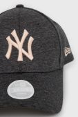 Бавовняна кепка New Era колір сірий з аплікацією