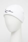 Шапка Karl Kani колір білий з тонкого трикотажу