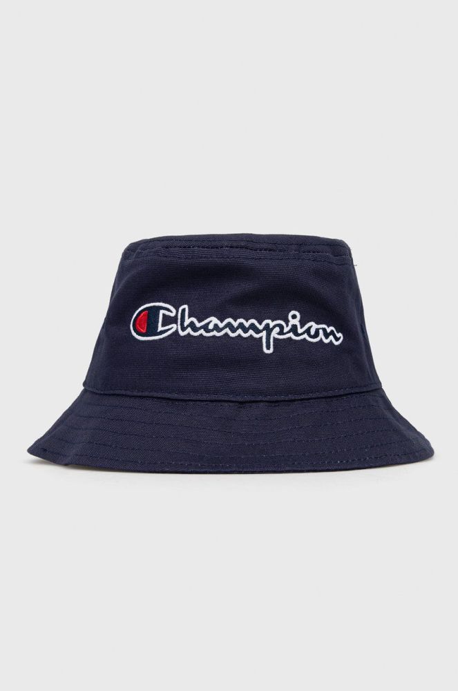 Бавовняний капелюх Champion 805551 колір синій з бавовни