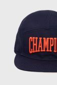 Бавовняна кепка Champion 805554 колір синій з аплікацією