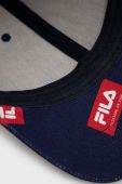 Бавовняна кепка Fila колір синій візерунок