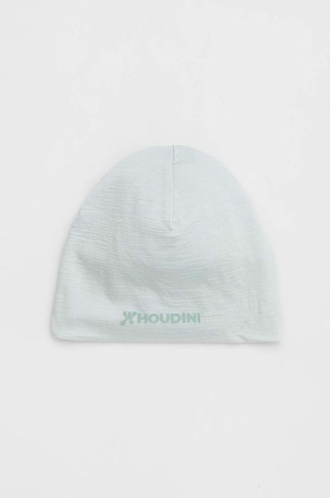 Шапка Houdini Desoli колір зелений з тонкого трикотажу вовна Шапка Houdini Desoli колір зелений з тонкого трикотажу вовна