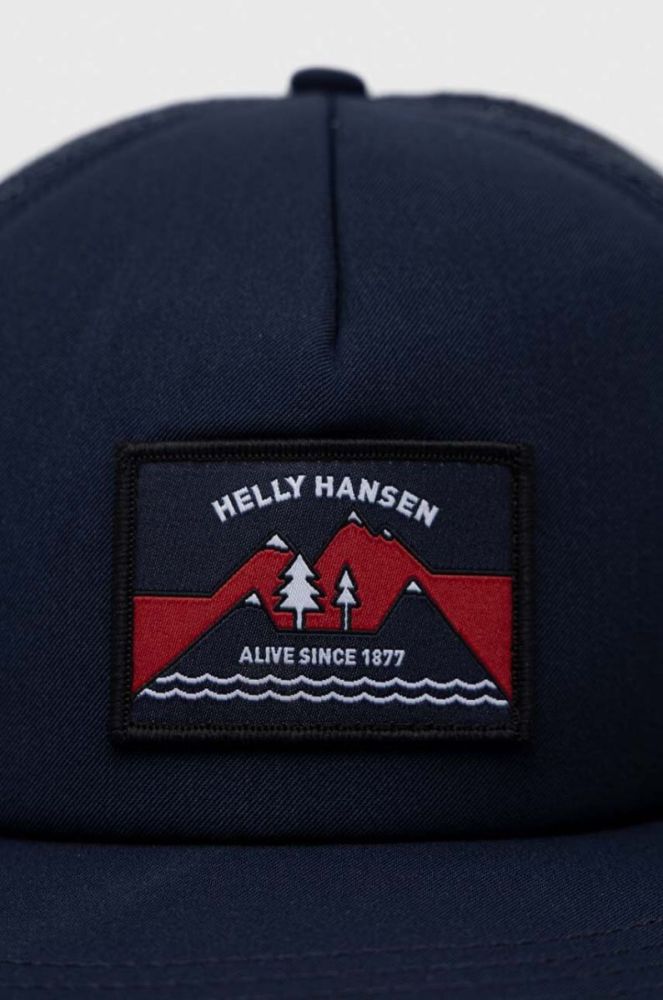 Кепка Helly Hansen колір синій з аплікацією 67155-001 фото 2