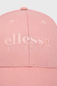 Бавовняна кепка Ellesse колір рожевий з аплікацією SAMA2245-PINK
