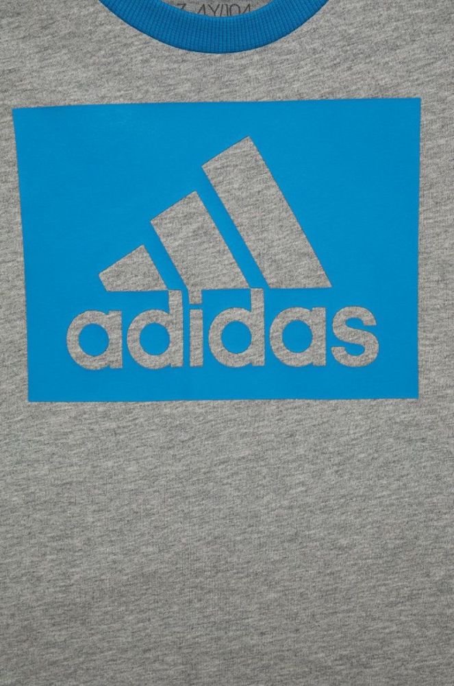 Дитячий бавовняний комплект adidas колір блакитний фото 3