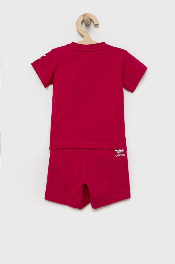 Дитячий бавовняний комплект adidas Originals HE6852 колір рожевий фото 3