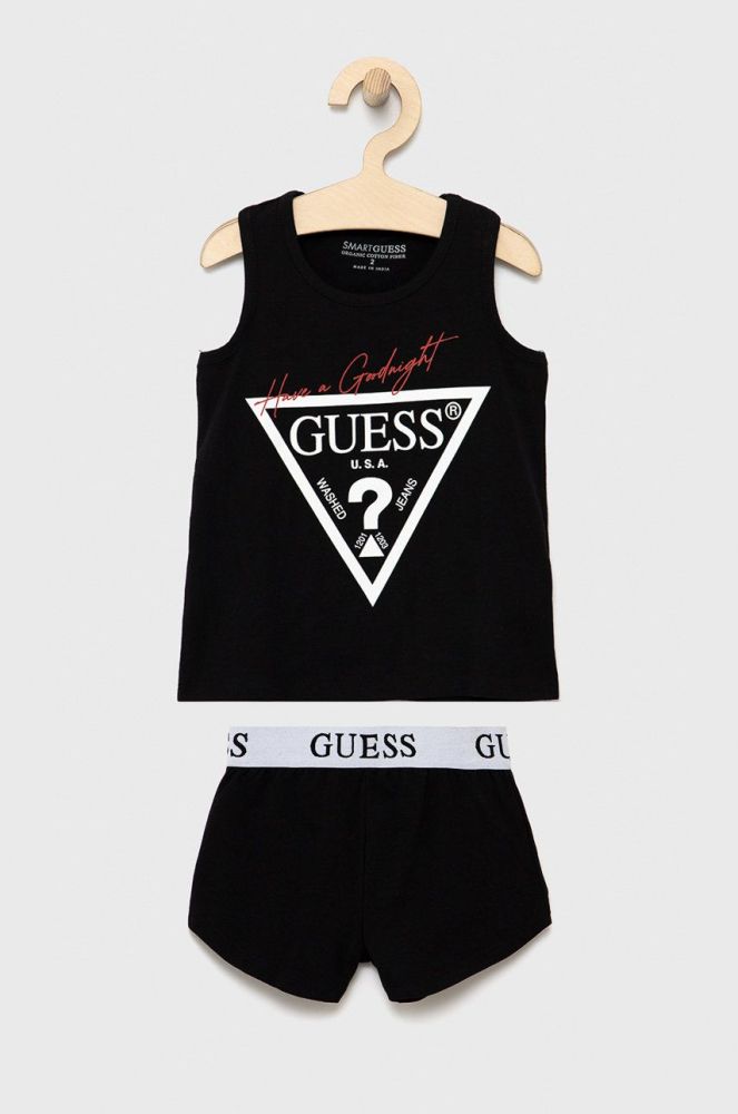 Дитяча піжама Guess колір чорний