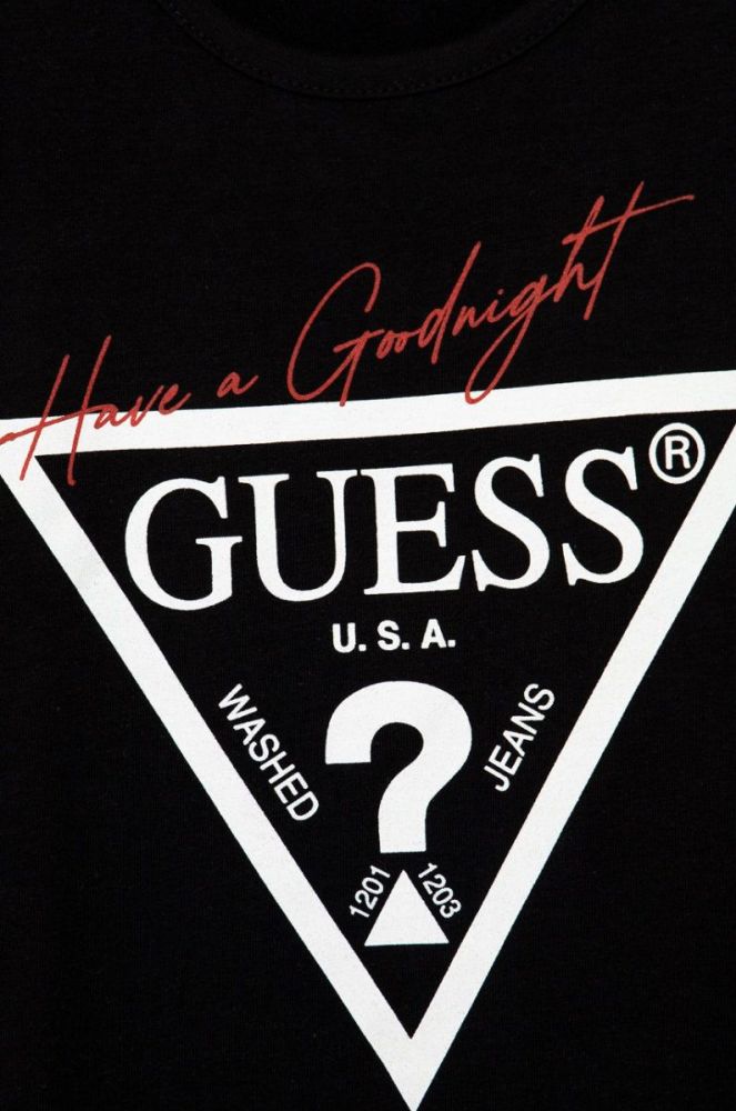 Дитяча піжама Guess колір чорний фото 6