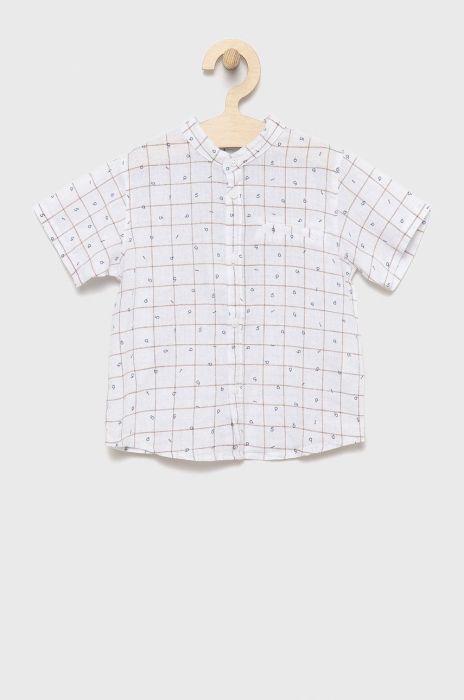 Дитяча лляна сорочка United Colors of Benetton колір білий (2304149)