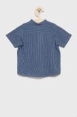 Дитяча лляна сорочка United Colors of Benetton колір блакитний