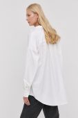 Сорочка Notes du Nord жіноча колір білий relaxed класичний комір (2224573)