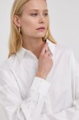 Сорочка Notes du Nord жіноча колір білий relaxed класичний комір (2224573)