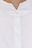 Сорочка Notes du Nord жіноча колір білий slim зі стійкою (2224579)