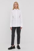 Сорочка Notes du Nord жіноча колір білий slim класичний комір (2224580)