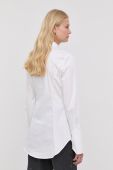 Сорочка Notes du Nord жіноча колір білий slim класичний комір (2224580)