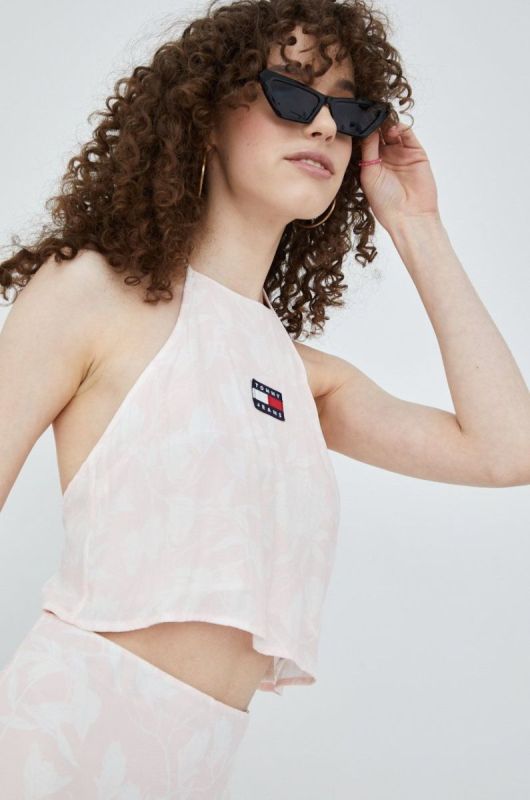 Топ Tommy Jeans жіночий колір рожевий (2416421)