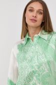 Сорочка Victoria Beckham жіноча колір зелений relaxed класичний комір