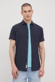 Бавовняна сорочка Jack & Jones чоловіча колір синій regular класичний комір