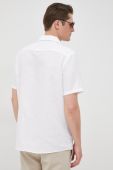 Сорочка з льону Tiger Of Sweden чоловіча колір білий relaxed