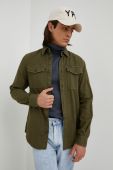 Бавовняна сорочка G-Star Raw чоловіча slim класичний комір колір зелений (2652986)