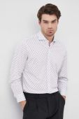 Бавовняна сорочка Joop! чоловіча колір білий slim