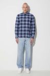 Бавовняна сорочка Woolrich чоловіча regular комір button-down CFWOSI0073MRUT2909-31032 колір темно-синій Бавовняна сорочка Woolrich чоловіча regular комір button-down CFWOSI0073MRUT2909-31032 колір темно-синій