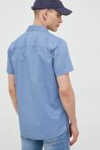 Бавовняна сорочка Solid чоловіча regular колір блакитний