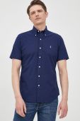 Сорочка Polo Ralph Lauren чоловіча колір синій regular комір button-down (2291875)