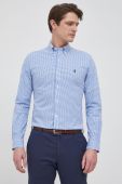 Сорочка Polo Ralph Lauren чоловіча slim комір button-down колір блакитний (2034546)