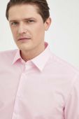 Сорочка BOSS чоловіча колір рожевий slim класичний комір