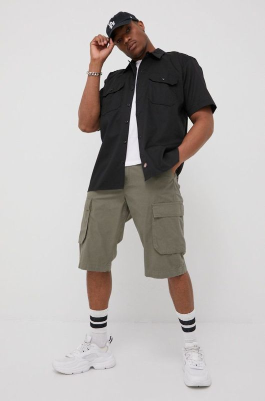 Сорочка Dickies чоловіча колір чорний regular класичний комір (2109669) фото 2