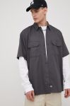 Сорочка Dickies чоловіча колір сірий regular класичний комір Сорочка Dickies чоловіча колір сірий regular класичний комір