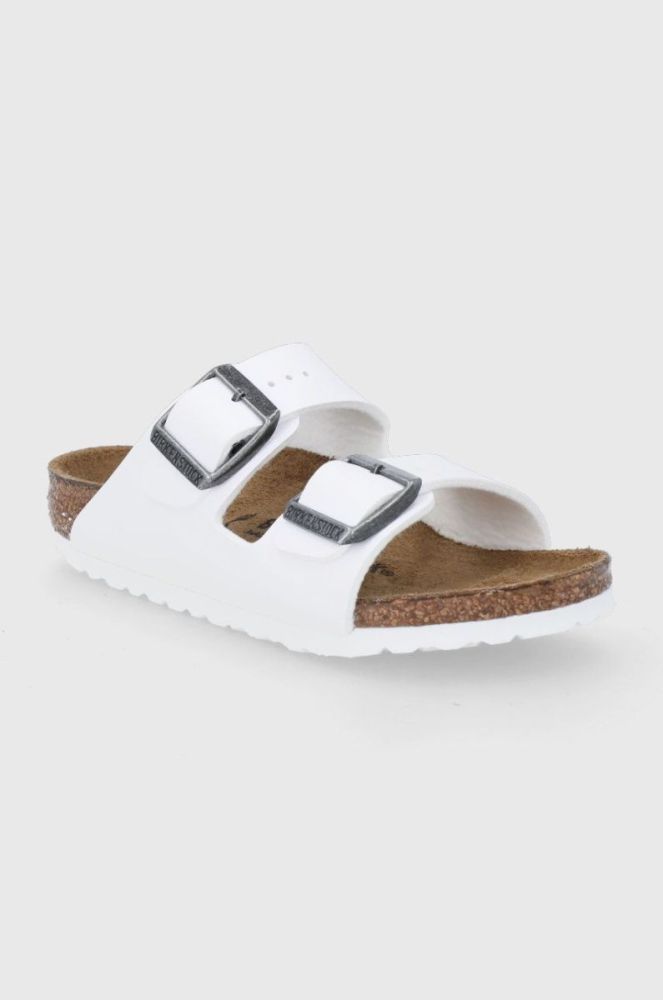 Дитячі шльопанці Birkenstock колір білий фото 2