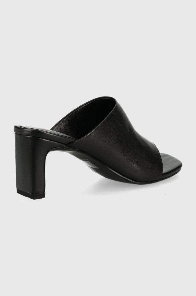 Шкіряні шльопанці Vagabond Shoemakers Luisa жіночі колір чорний каблук блок (2336085) фото 2
