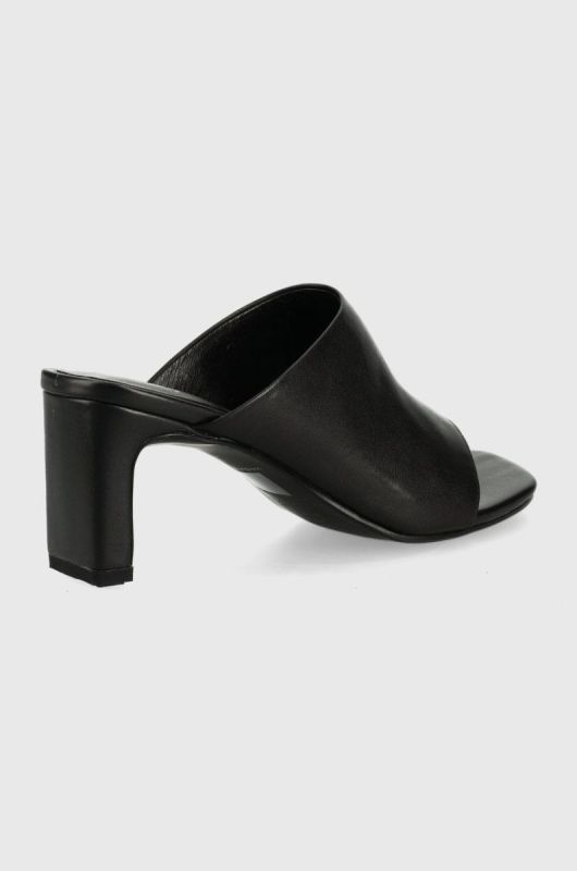 Шкіряні шльопанці Vagabond Shoemakers Luisa жіночі колір чорний каблук блок (2336085) фото 2